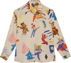 Music Cut Gauze Cotton Shirt. G. Kero Paris