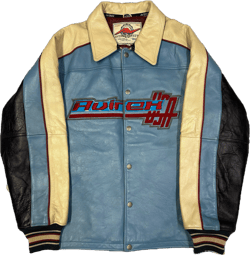 Avirex Leather Jacket In Blue ( XL )