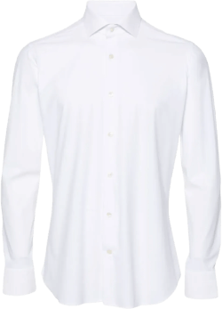 spread-collar button-up shirt