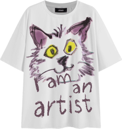 I Am An Artist Round Neckline Graphic Short Sleeve Tee