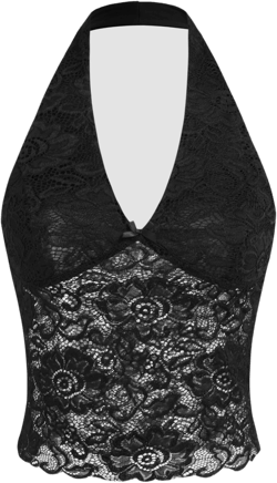 Lace Halter Neckline Bowknot Tank Top