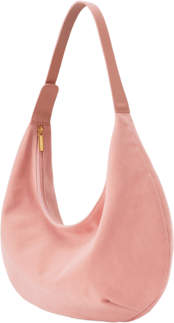 HALF MOON SUEDE TOTE BAG