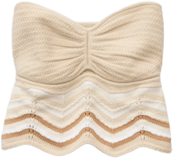 AE Cropped Chevron Crochet Tube Top