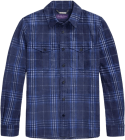 Ralph Lauren Men's Blue Checkered Shirt Jacket