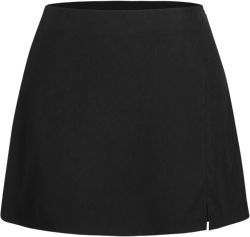 High Waist Zip Up Slit Mini Skirt Curve & Plus