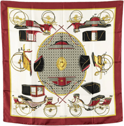 20th Century Les Voitures a Transformation Silk Scarf scarves