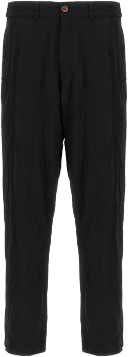 crease-effect trousers