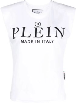 logo-print cotton tank top