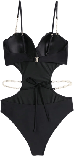 SHEIN Swim Summer Beach Women's One-Piece Swimsuit With Cutout Waist