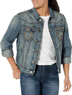 True Religion Men's Jimmy Denim Super T Trucker Jacket