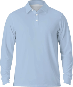 Mens Polo Shirts Casual Long Sleeve Fashion Casual Classic Polo Shirts Button Down Golf Shirts Light Blue 3X-Large