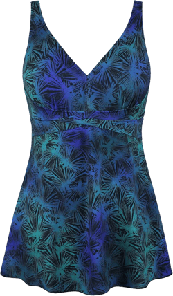 Septangle One Piece Swim Dress Swimsuits for Women Plus Size Bathing Suits V Neck Tummy Control Swimwear