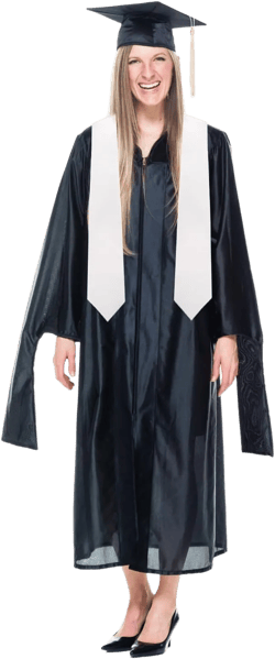 Graduation Stole Plain,Adult Plain Graduation Stole for Academic Commencements, 60'' Long White Stole Graduation to Write On,Graduation Stole Sublimation Plain Honor Stole Blank Unisex (White)