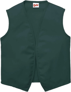 DayStar Apparel Unisex Uniform Vest - No Pockets - Style 740NP Small Hunter Green