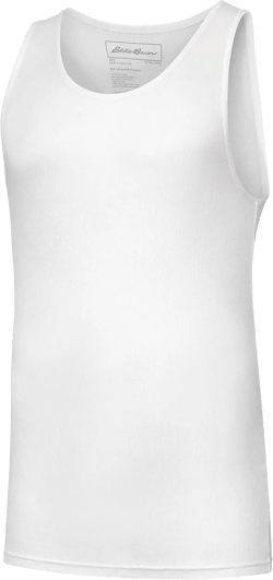 Eddie Bauer Men’s Classic Casual Basic Cotton Tank Top Sleeveless T-Shirt Perfect for Athletic Lightweight Workout, 3-Pack Small White