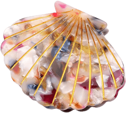 Shell Jaw Clip Hair Claw Clip Clamps Resin Hair Clips Marble Pattern Hairpins Hair Accessories for women Styling Hairdressing (Colorful)