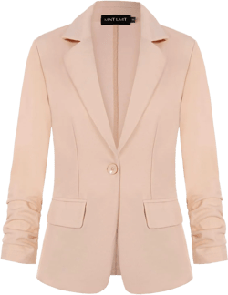 MINTLIMIT Women's 3/4 Sleeve Blazers One Button Work Office Blazer with Pockets at Amazon Women’s Clothing store