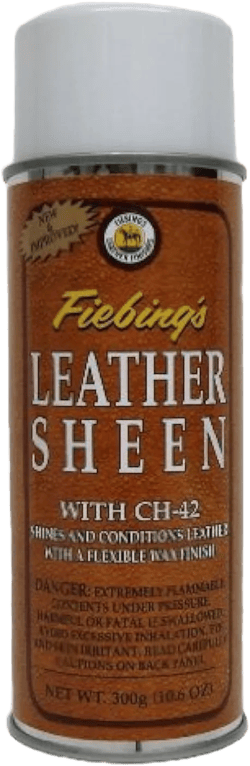 Fiebing's Leather Sheen Acrylic Finisher Spray (10.6 Oz) - Acrylic Wax Top Finish to Condition Smooth Leather Boots, Furniture, Jacket, Belt - High Gloss, Flexible, Water Resistant Protective Finish