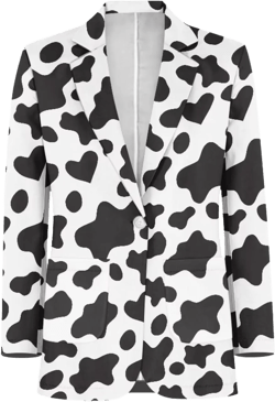 Men's Slim Fit Blazer Jackets Suit One Button Long Sleeve Blazer Sport Coats Casual Blazer S-5XL 4X-Large Cow Print
