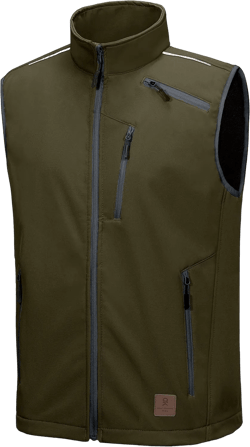 Little Donkey Andy Men's Lightweight Fleece Lined Softshell Vest Windproof Sleeveless Jacket for Hiking Travel Golf X-Large 7. Olive Green