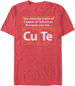 Men's Lost Gods Valentine's Day Periodic Table  Graphic Tee Red Heather Medium