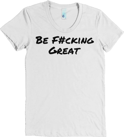 Women's White Hashtag V-Neck Tee