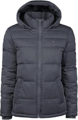Tommy Hilfiger Men's Down Alternative Hooded Puffer Jacket (Standard and Big & Tall) Heather Navy XX-Large Tall