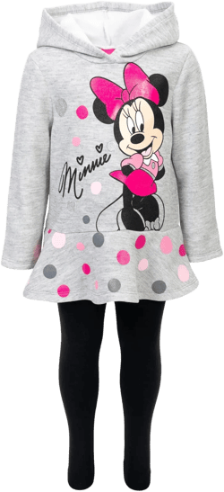 Disney Minnie Mouse Mickey Mouse Fleece Hoodie and Leggings Outfit Set Infant to Big Kid