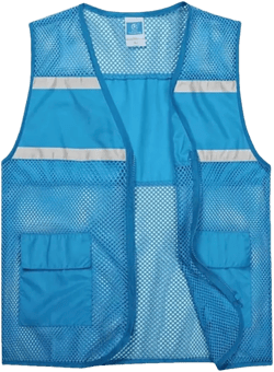 For Man Man Clothes Vest Daily Fish Net Mesh Vest Mesh Vest Reflective Strip Vest XX-Large Light Blue