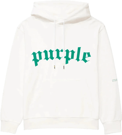 PURPLE Brand Logo Hoodie - Brilliant White
