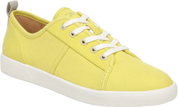 Vionic Women's Sunny Pisces Canvas Fashion Sneaker- Supportive Casual Shoes That Include Three-Zone Comfort with Orthotic Insole Arch Support, Canary 9.5 Wide