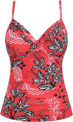 Hilor Women's Tankini Tops Ruched Swimsuits Tummy Control Swimwear Cross Wrap V Neck Bathing Suit Top Only : Clothing, Shoes & Jewelry