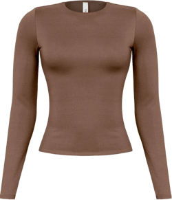Luxe Long Sleeve Top - Brown
