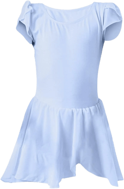 Girls Ballet Dress Solid Color Short Sleeved Dance Dress for 3 to 6 Years Cheese Dress
