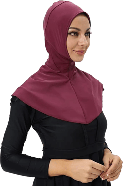 Women's Swim Hijabs Full Coverage Swim Scarf Sun Protective One Size Red
