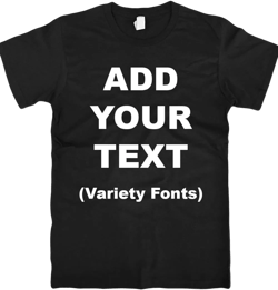 Custom T Shirts Ultra Soft Add Your Text for Men & Women Unisex Cotton T Shirt Small Black