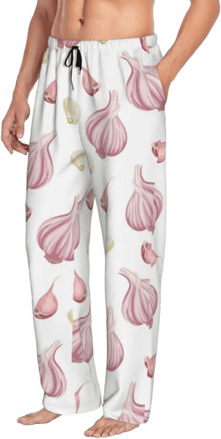 Purple Garlic Cloves Mens Pj Pants,Soft Men Lounge Pants,Mens Pajama Pants Bottoms,Sleep Pants For Men Large