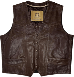 STS Ranchwear mens Lightweight Classic Leather VestLightweight Classic Leather Vest X-Large Brandy