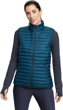 Eddie Bauer Women's Microlight Down Vest Small Peacock