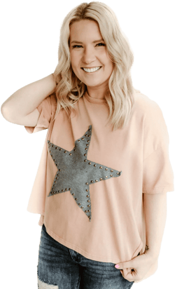 Denim Star Oversized Tee