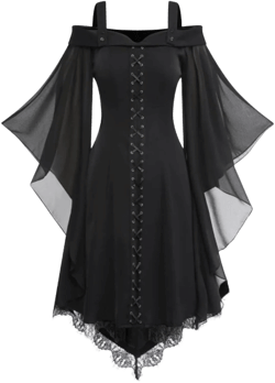 Generic Medieval Dress for Women Off Shoulder Lace Bat Sleeve Renaissance Costume Plus Size Gothic Cosplay Halloween Costumes : Clothing, Shoes & Jewelry