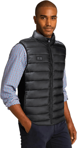 Loowoko Heated Vest for Men with Battery Pack Included, Rechargeable Electric Heating Jacket Coat, Lightweight Warming Vests Large Black