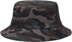 Quanhaigou Bucket Hat for Men Women,Packable Reversible Printed Sun Hats,Fisherman Outdoor Summer Travel Hiking Beach Caps One Size Green Black Camo