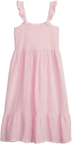 GAP Girls' Midi Dress Large Primrose Pink