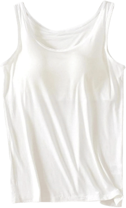 Women Tank Tops with Built in Bra 2025 Padded Camisole Yoga Bra Tanks Tops Racerback Workout Tops Cotton Undershirt
