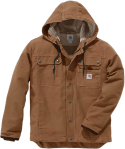 Carhartt Men's 103826 Bartlett Jacket - Sherpa Lined Large Carhartt Brown