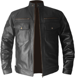 Men's Stylish Superb Real Genuine Leather Bomber Biker Jacket X-Large Black