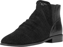 NYDJ Women's Concetta Perforated Suede Ankle Boot 8.5 Black