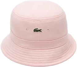 Men's Lacoste Unisex Organic Cotton Bucket Hat - Light Pink KF9