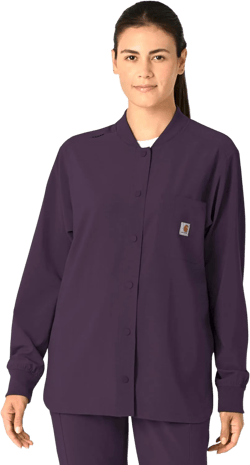 Carhartt Women's Shirt Jacket Large Black Plum